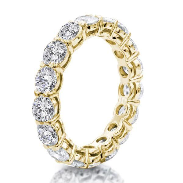 18K Gold Plated Sterling Silver Three Stone Engagement Wedding Ring Set for Women
