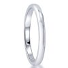 Classic White Sapphire Solitaire Wedding Band - 925 Sterling Silver