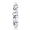 Eternity Created White Sapphire Wedding Band in White Gold Plated Sterling Silver