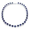 Halo Necklace - 925 Sterling Silver Round Cut Pendant Necklace for Women