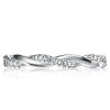 Sterling Silver Twisted Vine Wedding Band with Accent Stones