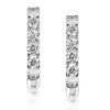 Sterling Silver Hoop Earrings - 925 Silver, Rhodium Plated, Nickel Free