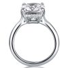 Cushion Cut Sterling Silver Engagement Ring - 5.62 CT Center Stone