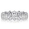 Asscher Cut Eternity Wedding Band for Women in 925 Sterling Silver