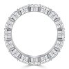 Asscher Cut Eternity Wedding Band for Women in 925 Sterling Silver