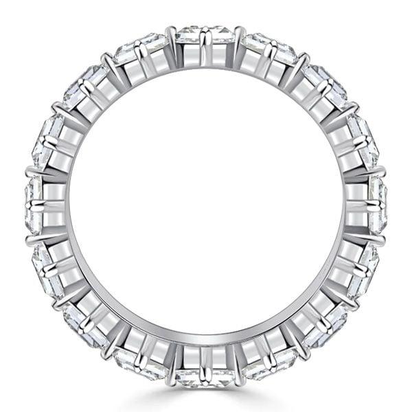 Asscher Cut Eternity Wedding Band for Women in 925 Sterling Silver