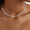 Pear & Round Cut Cubic Zirconia Tennis Necklace in Sterling Silver - 16.30 CT. TW