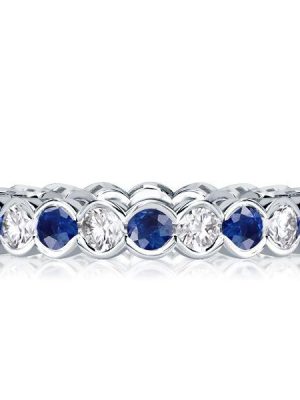 Eternity Sterling Silver Wedding Band for Women - Cubic Zirconia Accents