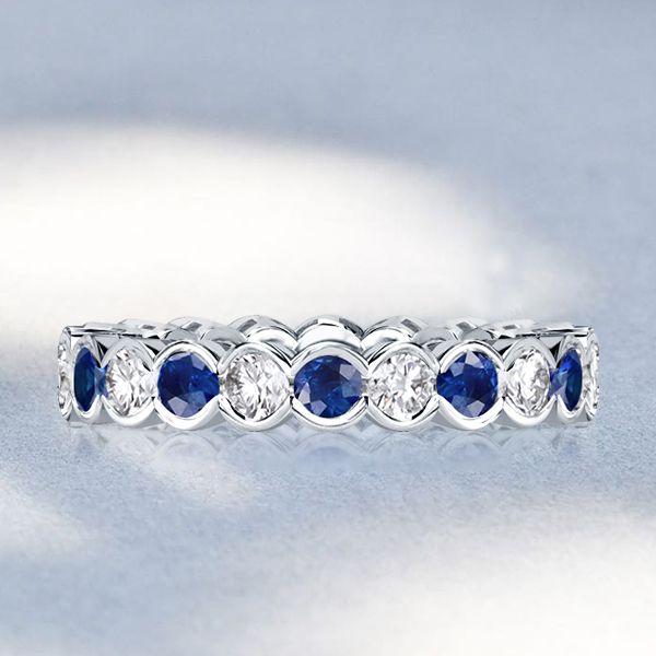 Eternity Sterling Silver Wedding Band for Women - Cubic Zirconia Accents