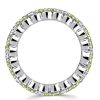 Peridot Baguette Eternity Band - 18K Rose Gold Plated Sterling Silver Wedding Ring