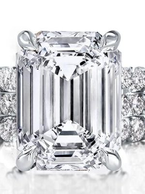 3-Piece Created White Sapphire & Diamond-Look Wedding Ring Set in Sterling Silver