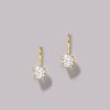 White Sapphire Earrings - Classic 4-Prong Round Cut Sterling Silver (2.00 CT)