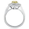 Pear Cut Halo Engagement Ring in Two-Tone Rhodium Plated Sterling Silver