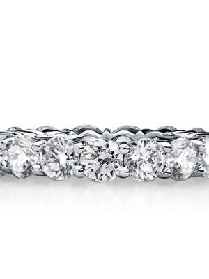 Eternity Created White Sapphire Wedding Band - Sterling Silver