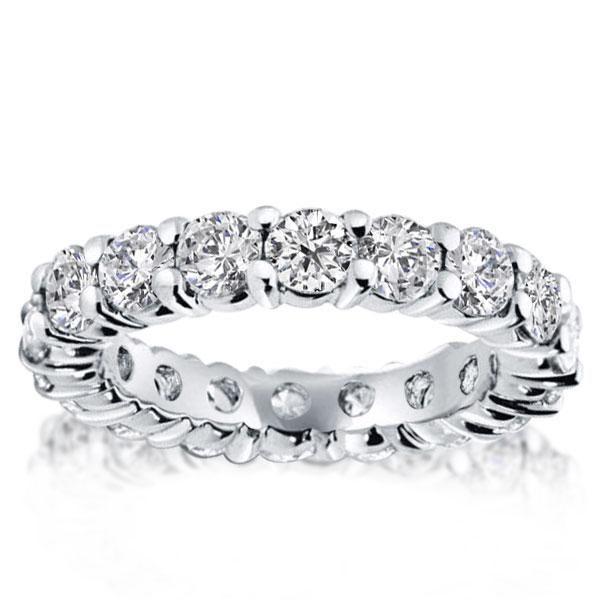 Eternity Created White Sapphire Wedding Band - Sterling Silver