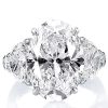 9.5 CTW 5-Stone Oval Simulated Diamond Band in Sterling Silver