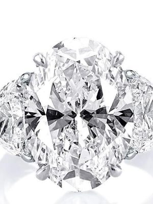 9.5 CTW 5-Stone Oval Simulated Diamond Band in Sterling Silver