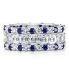 Double Stacked 10.60 CT. TW. Sterling Silver Wedding Band with Rhodium Finish