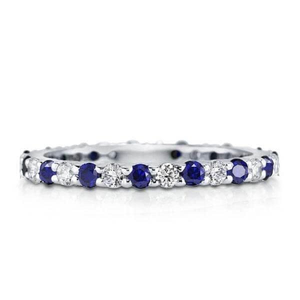 Double Stacked 10.60 CT. TW. Sterling Silver Wedding Band with Rhodium Finish