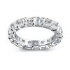Double Stacked 10.60 CT. TW. Sterling Silver Wedding Band with Rhodium Finish