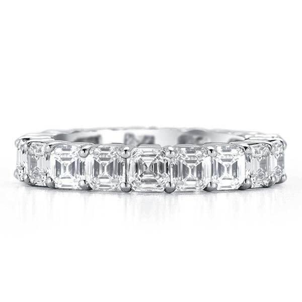 Double Stacked 10.60 CT. TW. Sterling Silver Wedding Band with Rhodium Finish