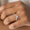 Sterling Silver Chevron Wedding Band with Mixed Shape Stones - 0.65 CT. TW.