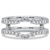 Sterling Silver Baguette & Round Cut CZ Ring Enhancer - 0.62 CT TW