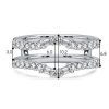 Sterling Silver Baguette & Round Cut CZ Ring Enhancer - 0.62 CT TW