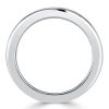 Blue Sapphire Wide Eternity Wedding Band Flush Setting Sterling Silver