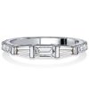 Baguette Wedding Band for Women - Dainty Anniversary Ring in Sterling Silver
