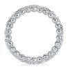 Round Cut Cubic Zirconia Triple Row Eternity Wedding Band in Sterling Silver