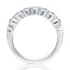 Sterling Silver Half Eternity White Sapphire Wedding Band
