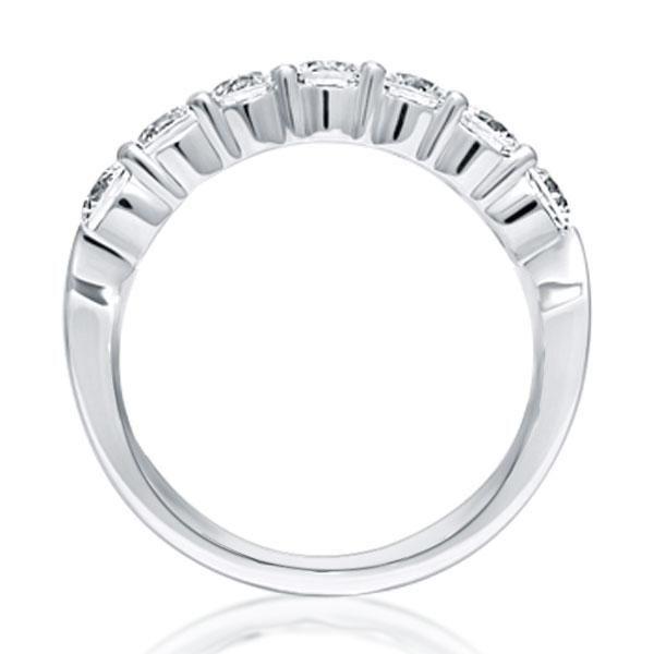 Sterling Silver Half Eternity White Sapphire Wedding Band