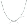Personalized 925 Sterling Silver Initial Letter Necklace - Alphabet Pendant