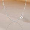 Personalized 925 Sterling Silver Initial Letter Necklace - Alphabet Pendant