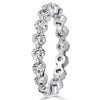 Pink & White Sapphire 925 Sterling Silver 3PC Wedding Ring Set