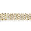 Golden Pave Eternity Bangle Bracelet - 18K Gold Plated Sterling Silver