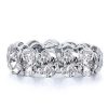 Triple Row Eternity Stackable Band Set, Created White Sapphire in 925 Sterling Silver