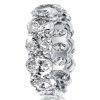 Triple Row Eternity Stackable Band Set, Created White Sapphire in 925 Sterling Silver