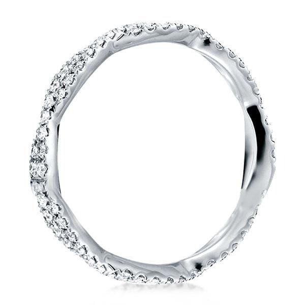 925 Sterling Silver Twisted Wedding Band for Women with Rhodium Finish