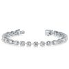 White Sapphire Tennis Bracelet - Sterling Silver Round Cut - 6, 7, 8, 9 Inch