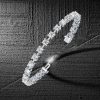 White Sapphire Tennis Bracelet - Sterling Silver Round Cut - 6, 7, 8, 9 Inch