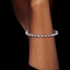 White Sapphire Tennis Bracelet - Sterling Silver Round Cut - 6, 7, 8, 9 Inch