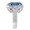 15.50 CT. Emerald Cut Engagement Ring in Rhodium-Plated Sterling Silver