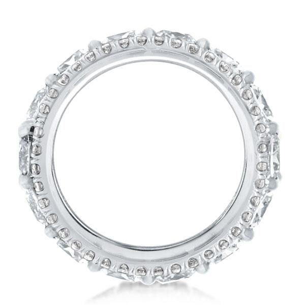 Triple Row Cushion Cut Wedding Band in 925 Sterling Silver, 9.30 CT. TW.