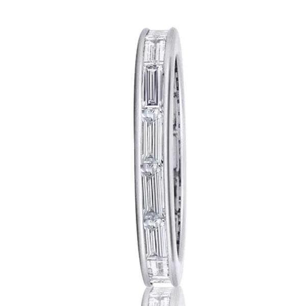 Eternity Baguette Stackable Wedding Band Set - Sterling Silver, 2.3 CT.TW