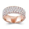 Micro Pave Rose Gold Eternity Wedding Band | 3.85 CT. TW. Sterling Silver