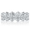 Marquise Cut Sterling Silver Eternity Wedding Band for Women