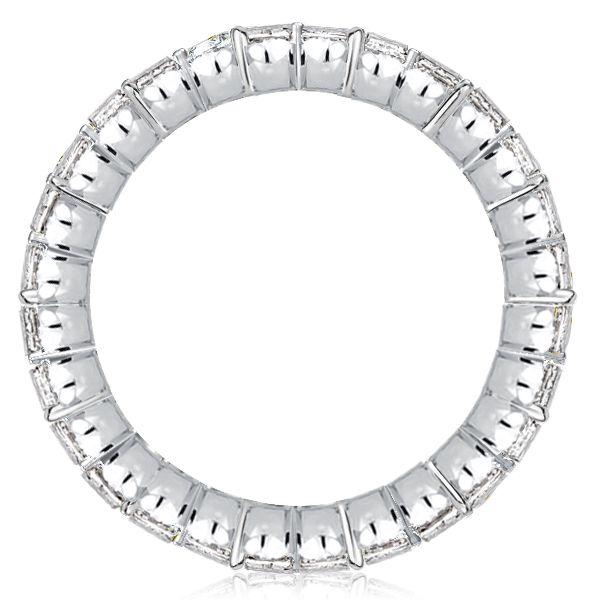 Marquise Cut Sterling Silver Eternity Wedding Band for Women