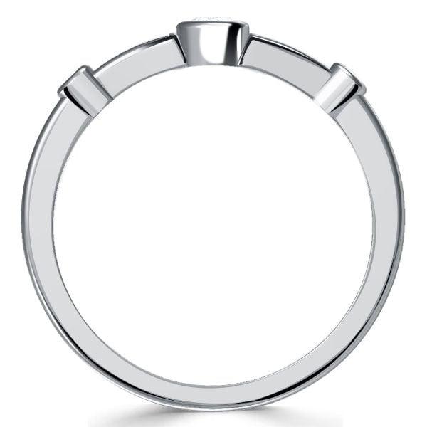 Vintage Bezel Setting Wedding Ring for Women in 925 Sterling Silver